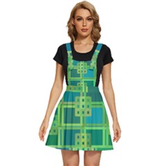 Green Abstract Geometric Apron Dress by Ket1n9