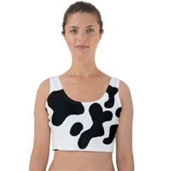 Cow Pattern Velvet Crop Top by Ket1n9