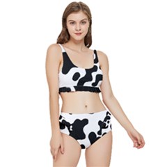 Cow Pattern Frilly Bikini Set by Ket1n9