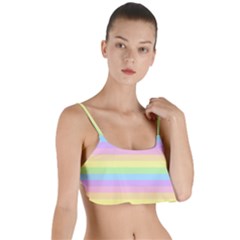 Cute Pastel Rainbow Stripes Layered Top Bikini Top  by Ket1n9