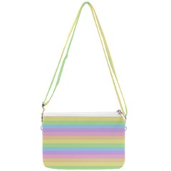 Cute Pastel Rainbow Stripes Double Gusset Crossbody Bag by Ket1n9