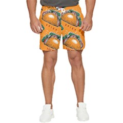 Seamless Pattern With Taco Men s Runner Shorts by Ket1n9