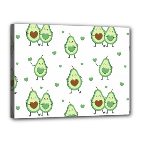 Cute Seamless Pattern With Avocado Lovers Canvas 16  X 12  (stretched) by Ket1n9