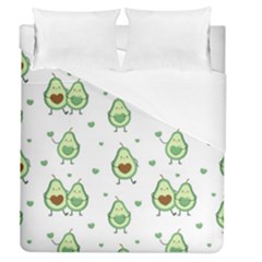 Cute Seamless Pattern With Avocado Lovers Duvet Cover (queen Size) by Ket1n9