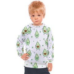 Cute Seamless Pattern With Avocado Lovers Kids  Hooded Pullover by Ket1n9