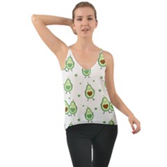 Cute Seamless Pattern With Avocado Lovers Chiffon Cami by Ket1n9