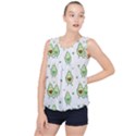 Cute Seamless Pattern With Avocado Lovers Bubble Hem Chiffon Tank Top View1