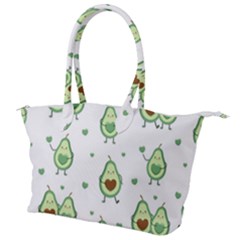 Cute Seamless Pattern With Avocado Lovers Canvas Shoulder Bag by Ket1n9