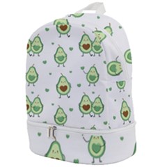 Cute Seamless Pattern With Avocado Lovers Zip Bottom Backpack by Ket1n9