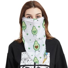 Cute Seamless Pattern With Avocado Lovers Face Covering Bandana (triangle) by Ket1n9