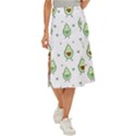 Cute Seamless Pattern With Avocado Lovers Midi Panel Skirt View1