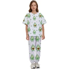 Cute Seamless Pattern With Avocado Lovers Kids  T-shirt And Pants Sports Set by Ket1n9