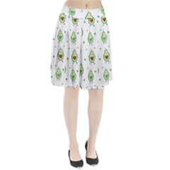 Cute Seamless Pattern With Avocado Lovers Pleated Skirt by Ket1n9