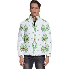 Cute Seamless Pattern With Avocado Lovers Men s Puffer Bubble Jacket Coat by Ket1n9