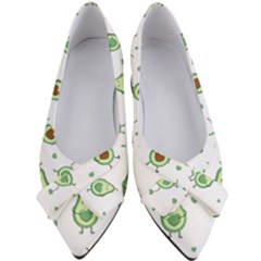 Cute Seamless Pattern With Avocado Lovers Women s Bow Heels by Ket1n9