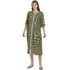 Aligator Skin Women s Cotton 3/4 Sleeve Night Gown by Ket1n9