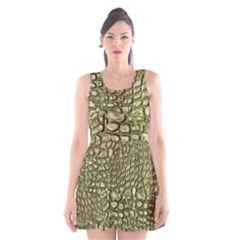 Aligator Skin Scoop Neck Skater Dress by Ket1n9