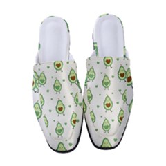 Cute Seamless Pattern With Avocado Lovers Women s Classic Backless Heels by Ket1n9