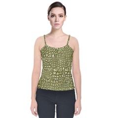 Aligator Skin Velvet Spaghetti Strap Top by Ket1n9