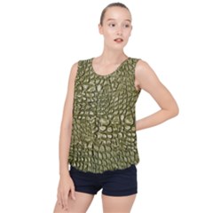 Aligator Skin Bubble Hem Chiffon Tank Top by Ket1n9