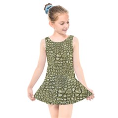 Aligator Skin Kids  Skater Dress Swimsuit by Ket1n9