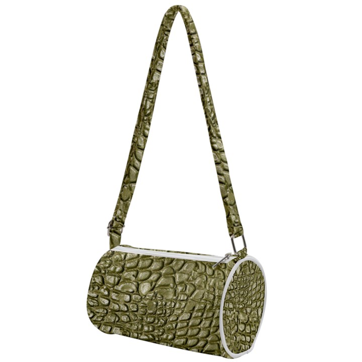 Aligator Skin Mini Cylinder Bag