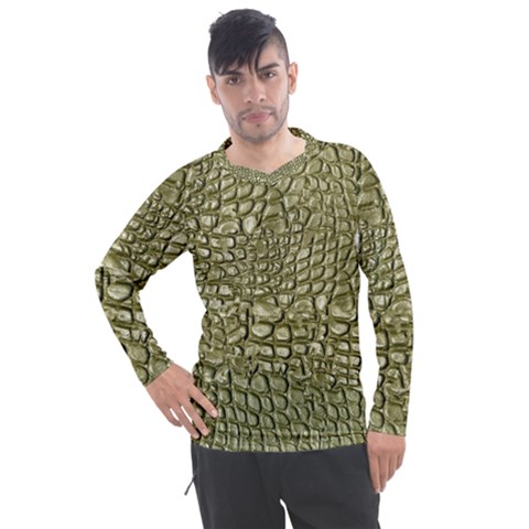 Aligator Skin Men s Pique Long Sleeve T-shirt by Ket1n9