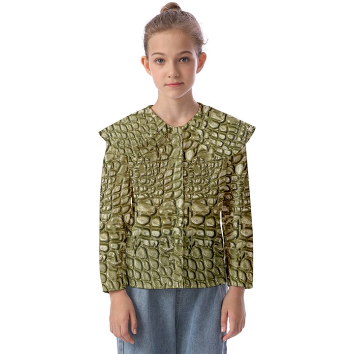 Aligator Skin Kids  Peter Pan Collar Blouse