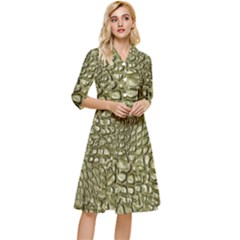 Aligator Skin Classy Knee Length Dress by Ket1n9