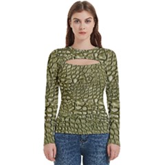 Aligator Skin Women s Cut Out Long Sleeve T-shirt by Ket1n9