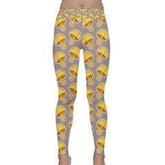 Yellow Mushroom Pattern Classic Yoga Leggings by Ket1n9