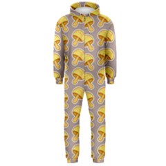 Yellow Mushroom Pattern Hooded Jumpsuit (men) by Ket1n9