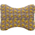 Yellow Mushroom Pattern Velour Seat Head Rest Cushion View2