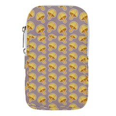 Yellow Mushroom Pattern Waist Pouch (large) by Ket1n9