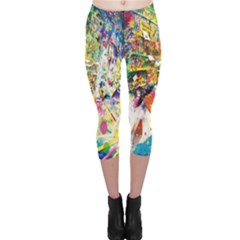 Multicolor Anime Colors Colorful Capri Leggings  by Ket1n9