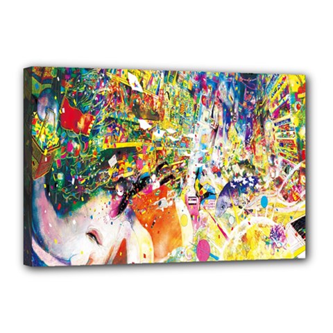 Multicolor Anime Colors Colorful Canvas 18  X 12  (stretched) by Ket1n9