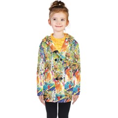 Multicolor Anime Colors Colorful Kids  Double Breasted Button Coat by Ket1n9