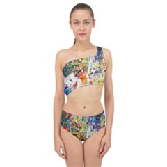 Multicolor Anime Colors Colorful Spliced Up Two Piece Swimsuit by Ket1n9