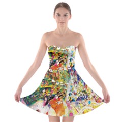 Multicolor Anime Colors Colorful Strapless Bra Top Dress by Ket1n9