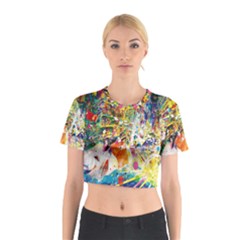 Multicolor Anime Colors Colorful Cotton Crop Top by Ket1n9