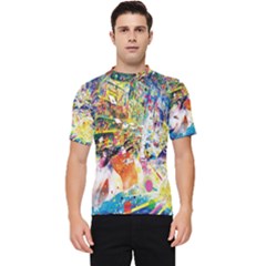 Multicolor Anime Colors Colorful Men s Short Sleeve Rash Guard by Ket1n9