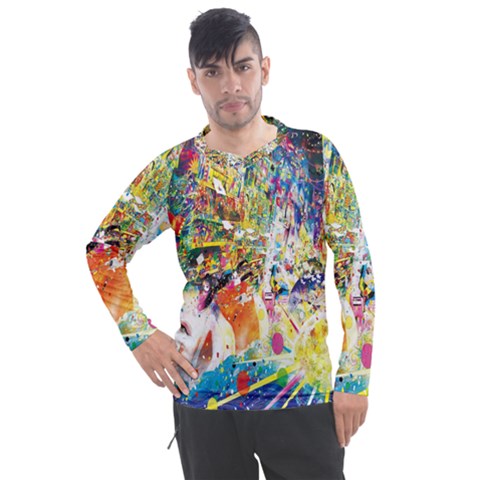 Multicolor Anime Colors Colorful Men s Pique Long Sleeve T-shirt by Ket1n9