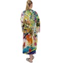 Multicolor Anime Colors Colorful Maxi Velvet Kimono View2