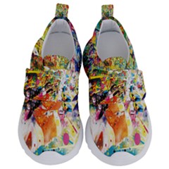 Multicolor Anime Colors Colorful Kids  Velcro No Lace Shoes by Ket1n9