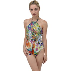 Multicolor Anime Colors Colorful Go With The Flow One Piece Swimsuit by Ket1n9