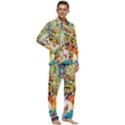 Multicolor Anime Colors Colorful Men s Long Sleeve Velvet Pocket Pajamas Set View2