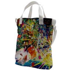 Multicolor Anime Colors Colorful Canvas Messenger Bag by Ket1n9