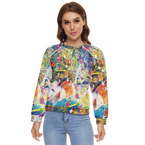 Multicolor Anime Colors Colorful Women s Long Sleeve Raglan T-shirt by Ket1n9