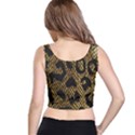 Metallic Snake Skin Pattern Crop Top View3