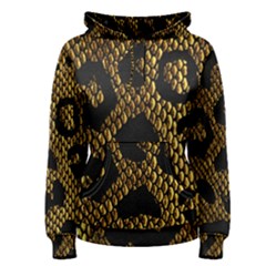 Metallic Snake Skin Pattern Women s Pullover Hoodie by Ket1n9